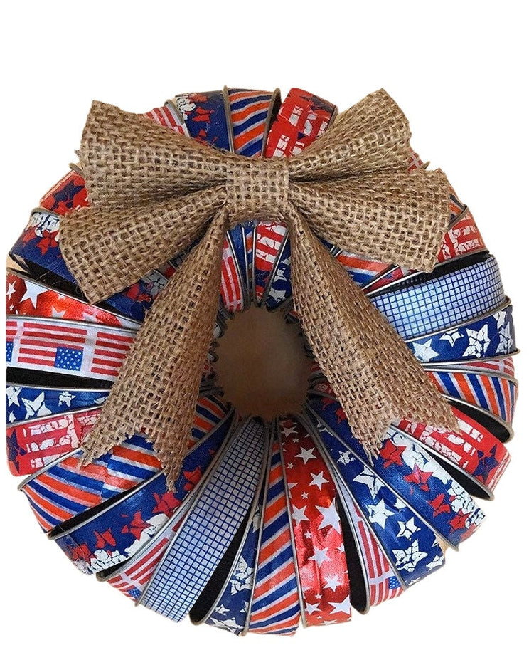Americana Mason Jar Ring Wreath