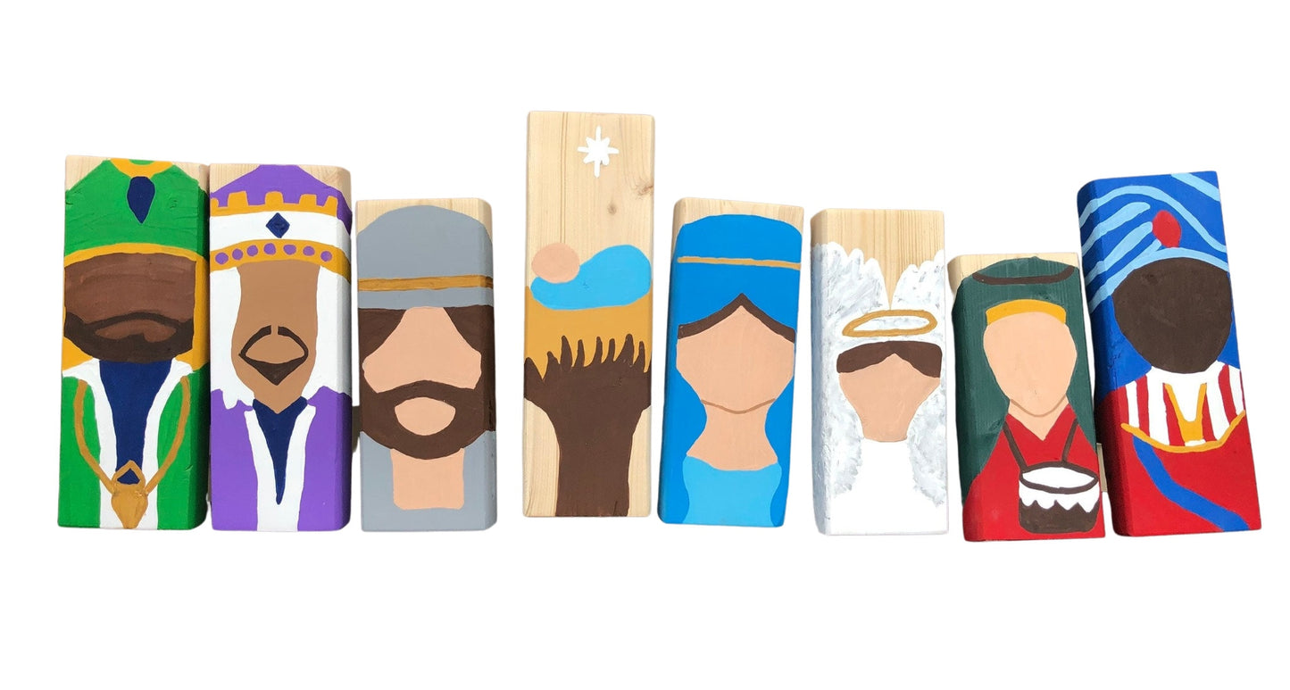 Christmas Nativity Wood Blocks