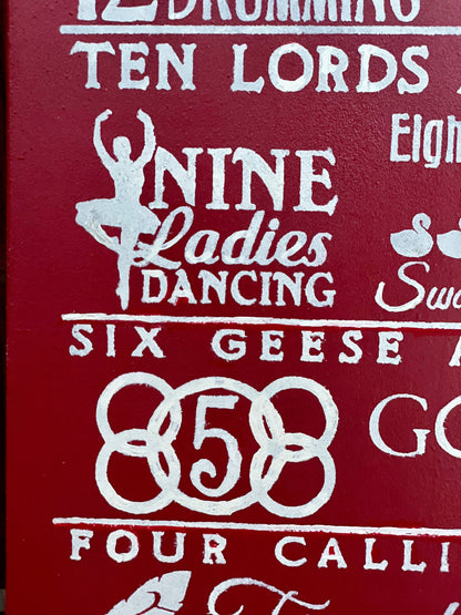 12 Days of Christmas Sign
