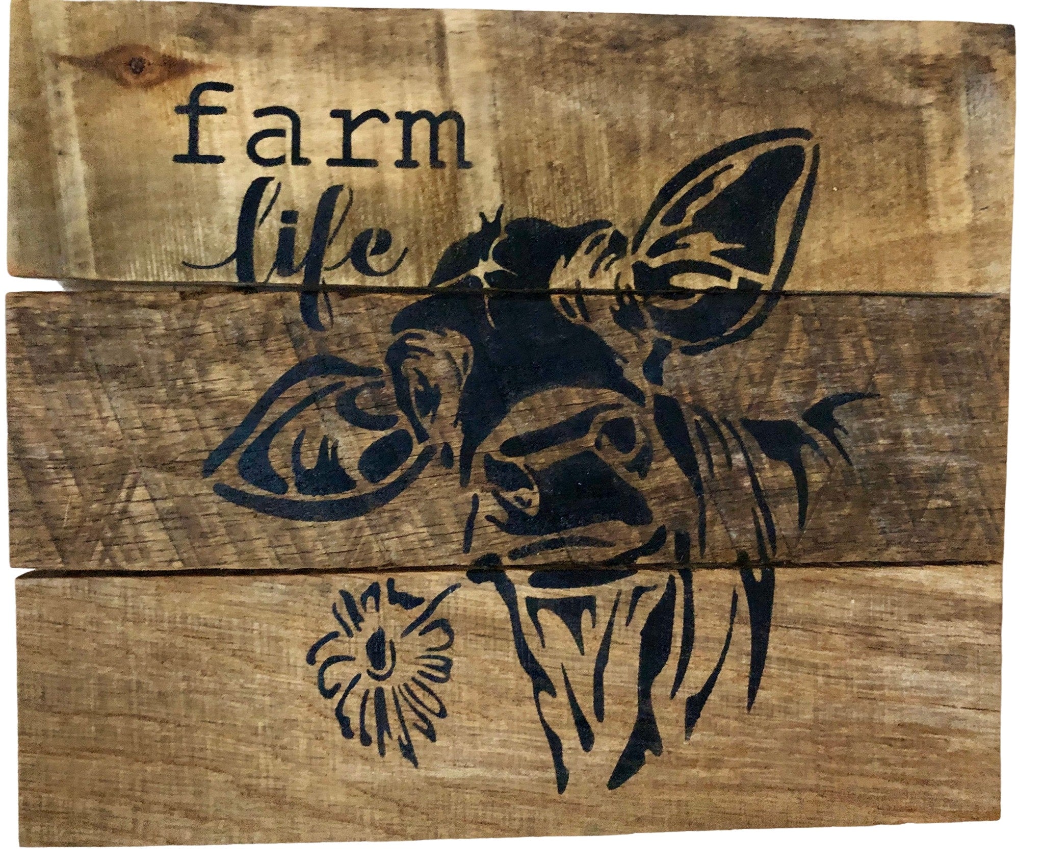 Farm Life Cow Wall Sign