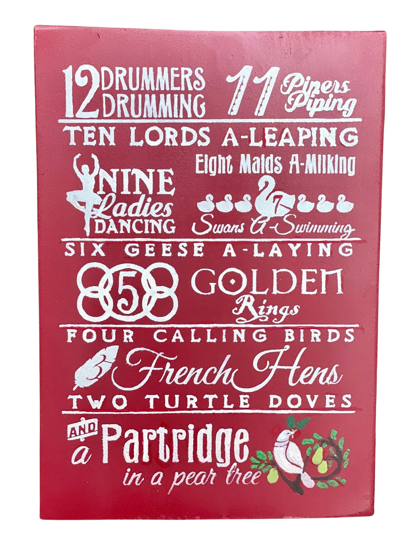 12 Days of Christmas Sign