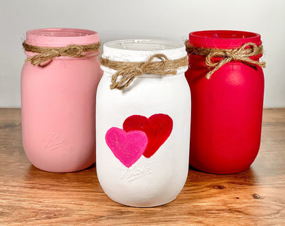 Valentine’s Day Mason Jars