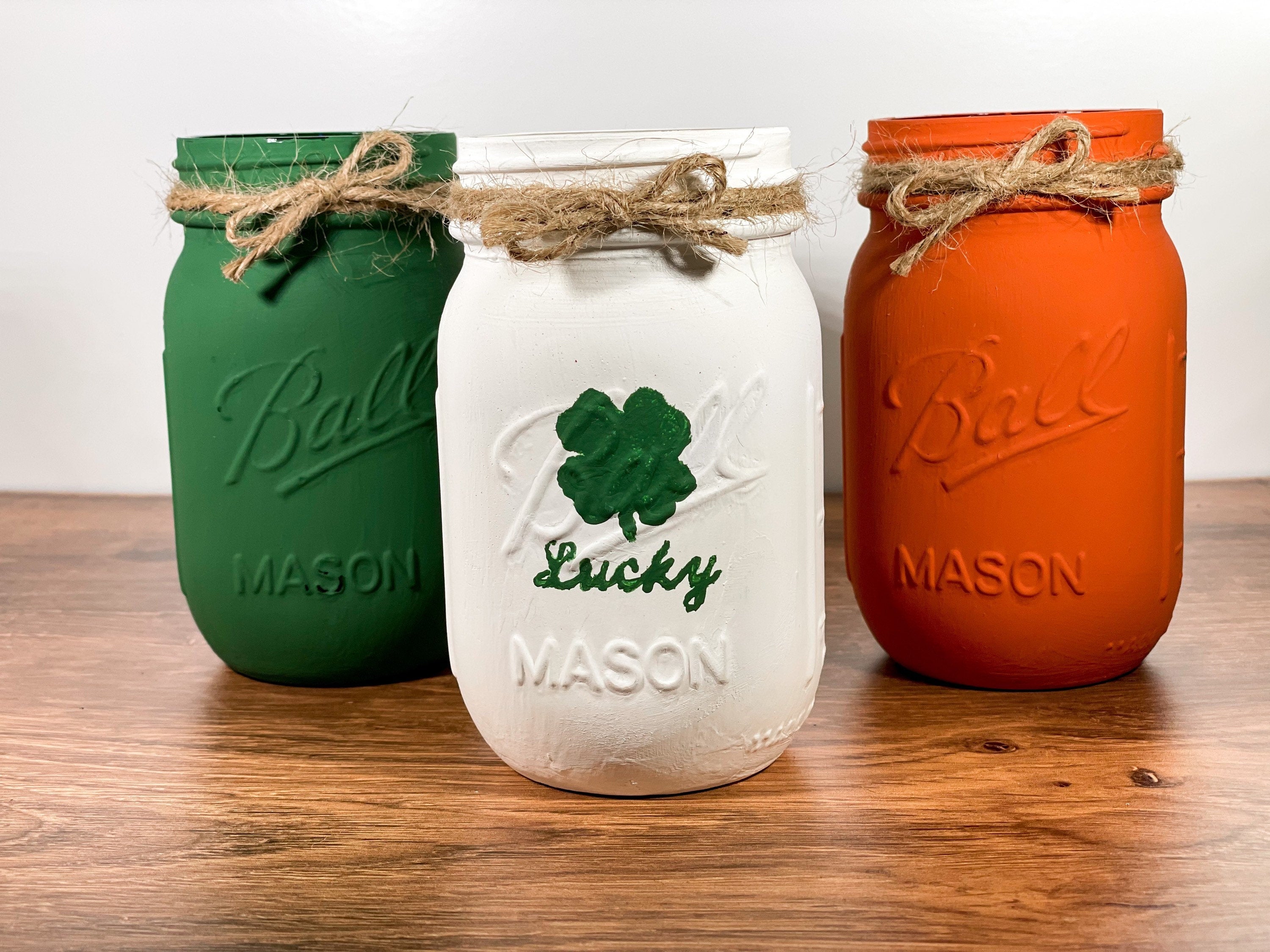 St. Patrick's Day Mason Jars