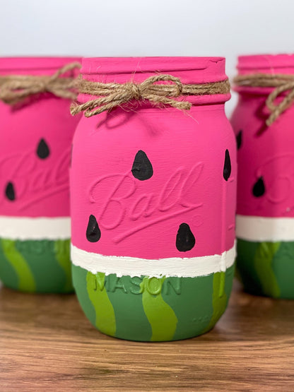Watermelon Mason Jars