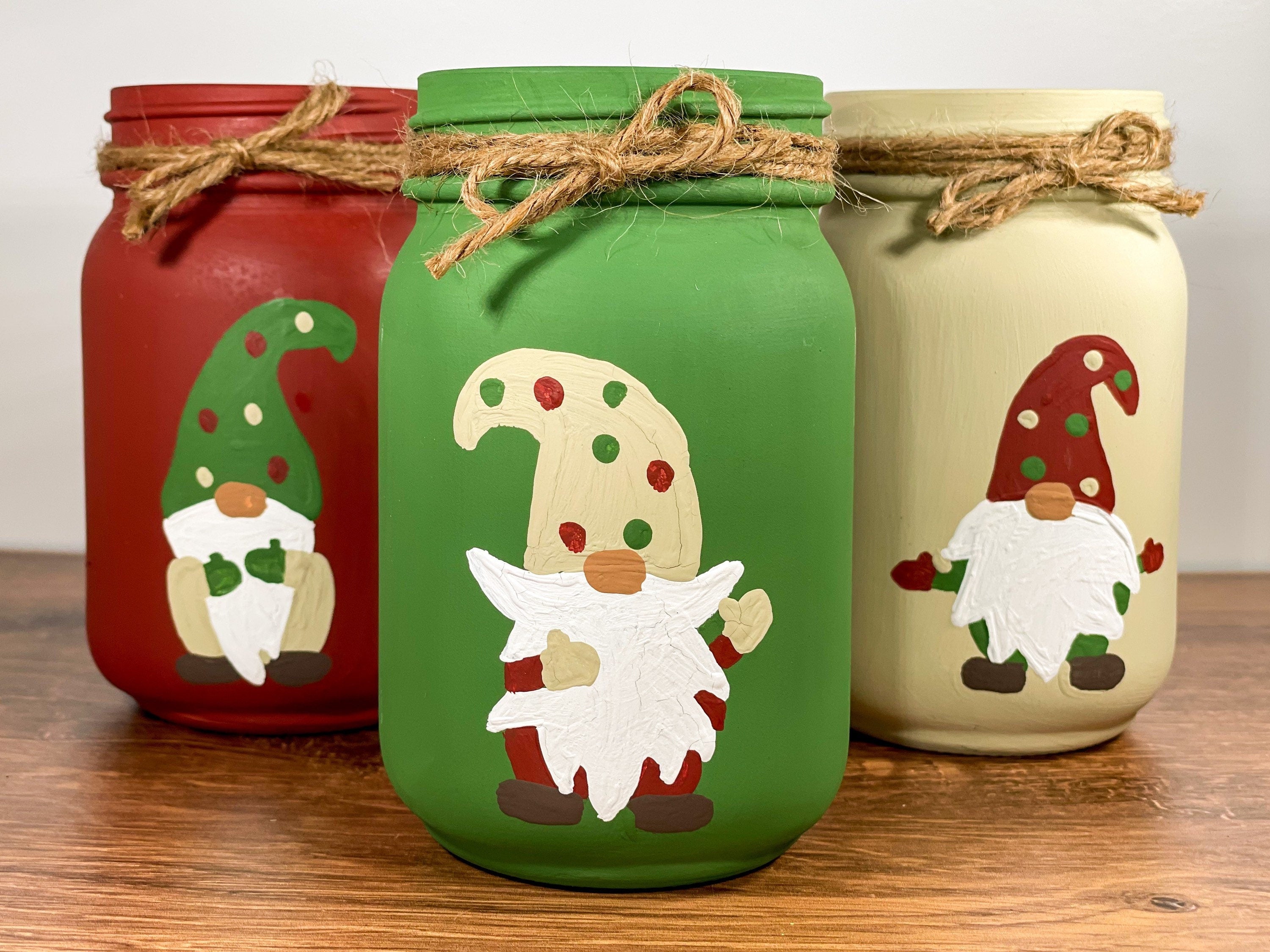 Gnome Winter Mason Jars