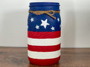 American Flag Mason Jar