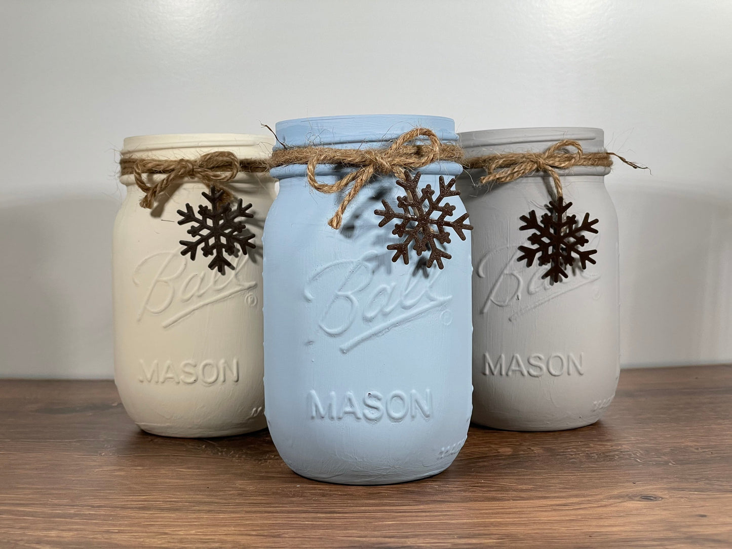Snowflake Winter Mason Jars