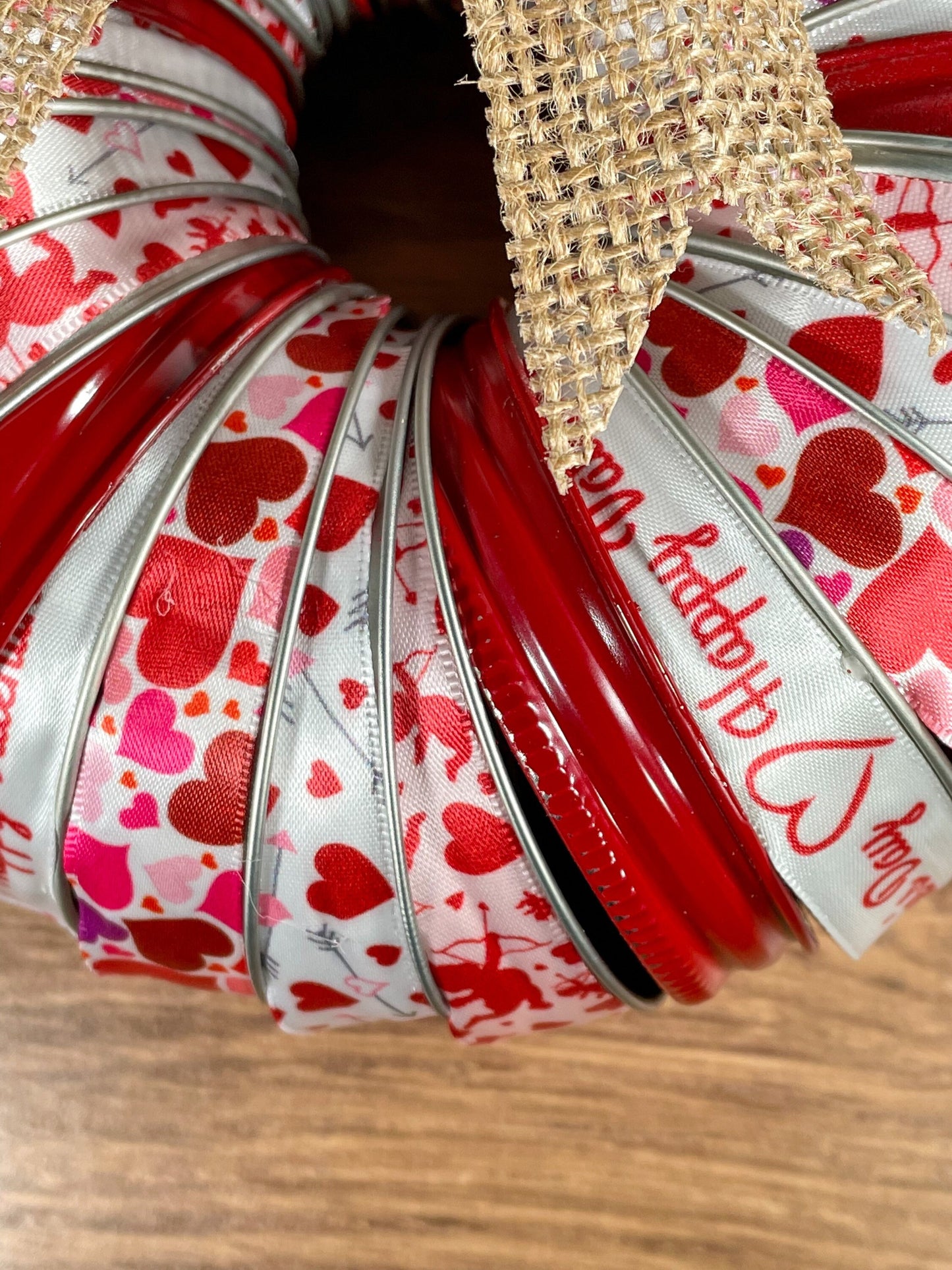 Valentine's Day Mason Jar Ring Wreath