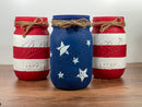 American Flag Mason Jars