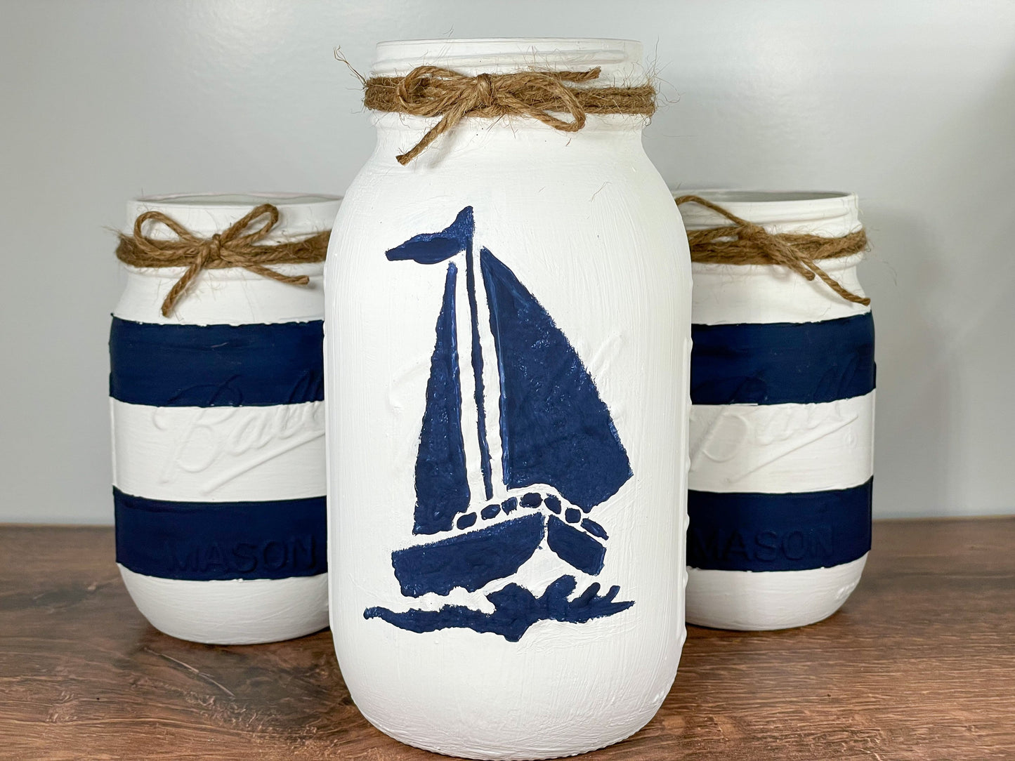 Sailboat Mason Jars