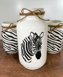 Zebra Mason Jars