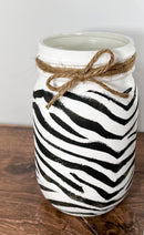 Zebra Mason Jars