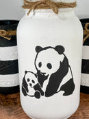 Panda Bear Mason Jars