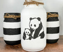 Panda Bear Mason Jars