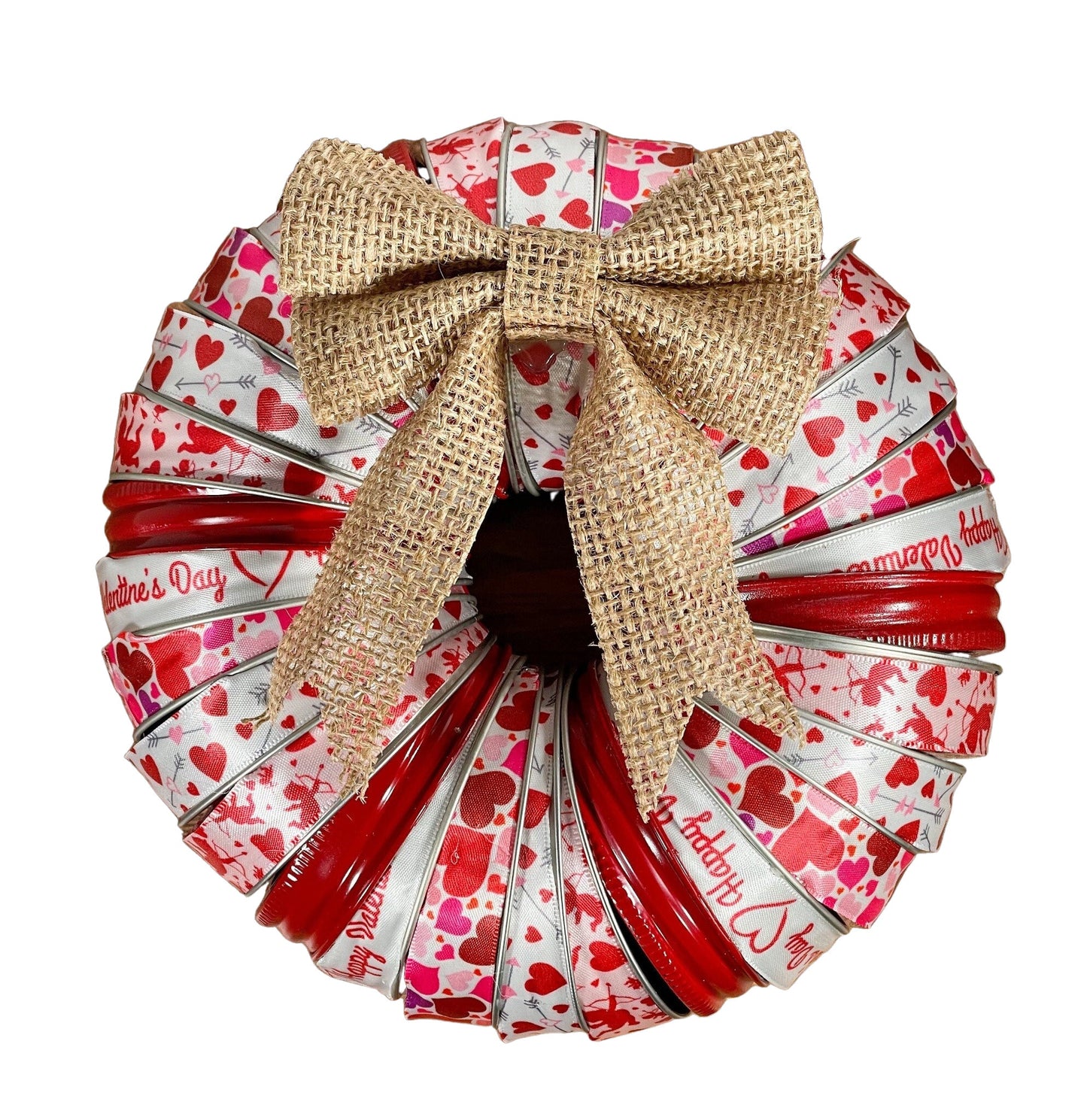 Valentine's Day Mason Jar Ring Wreath