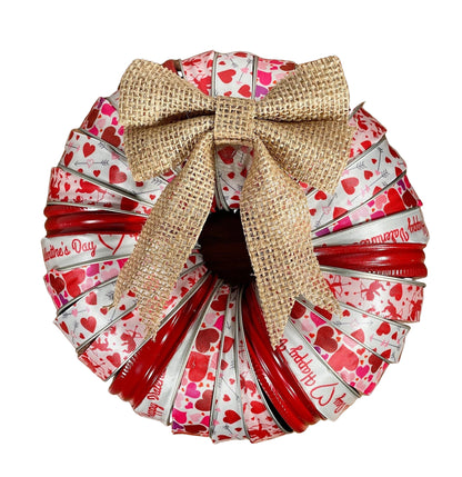 Valentine's Day Mason Jar Ring Wreath