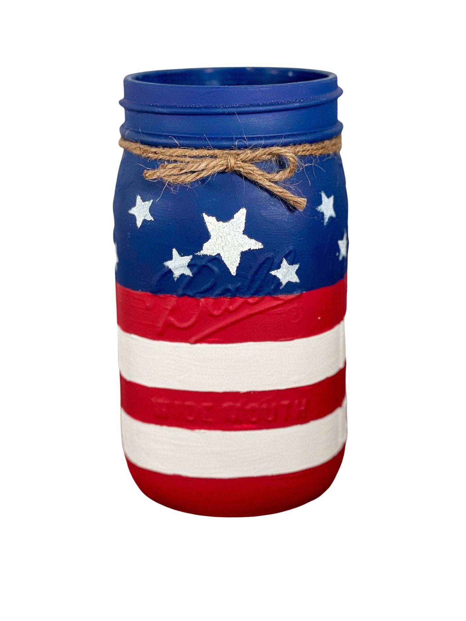 American Flag Mason Jar