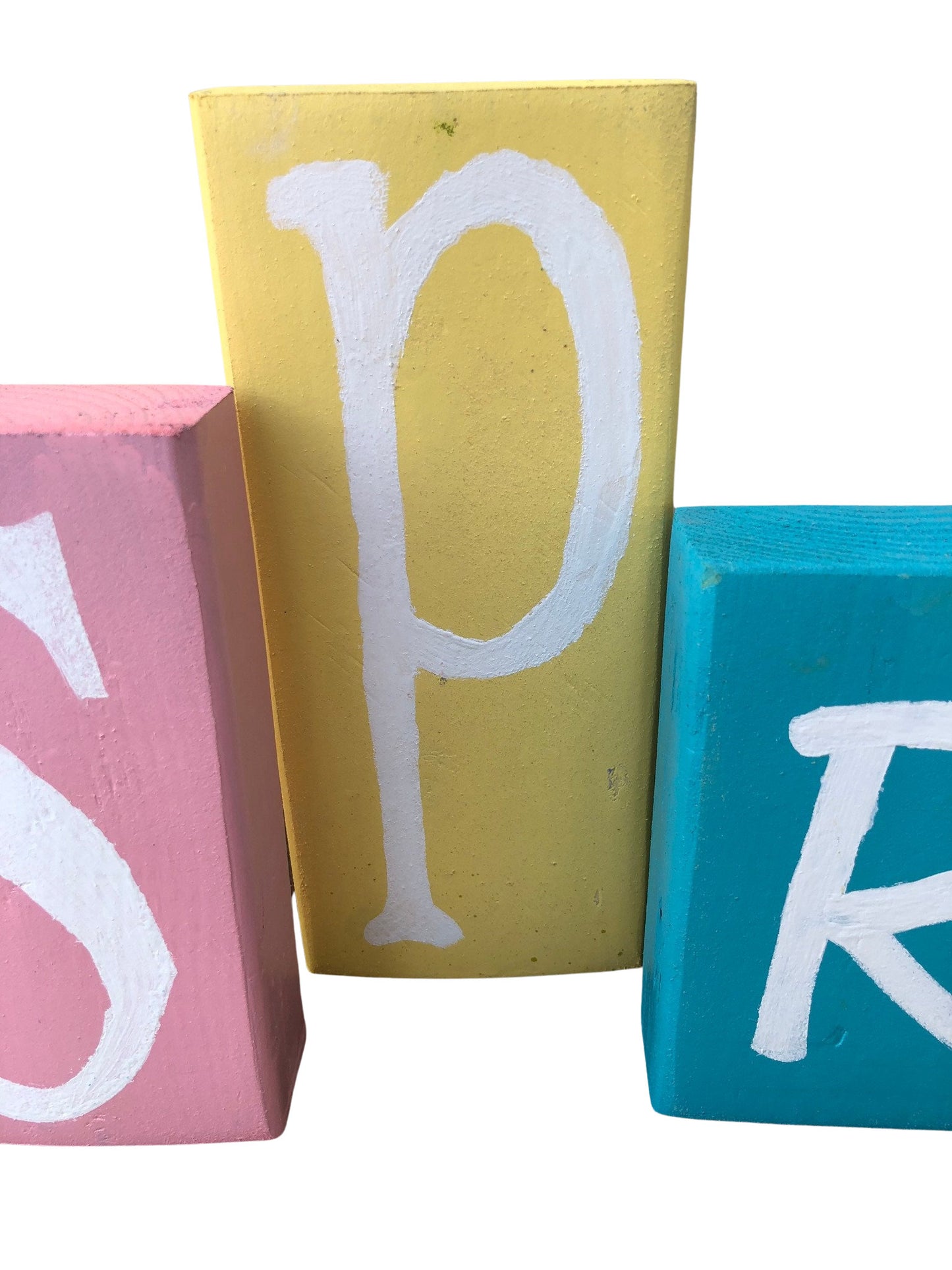 Spring Letter Wood Blocks