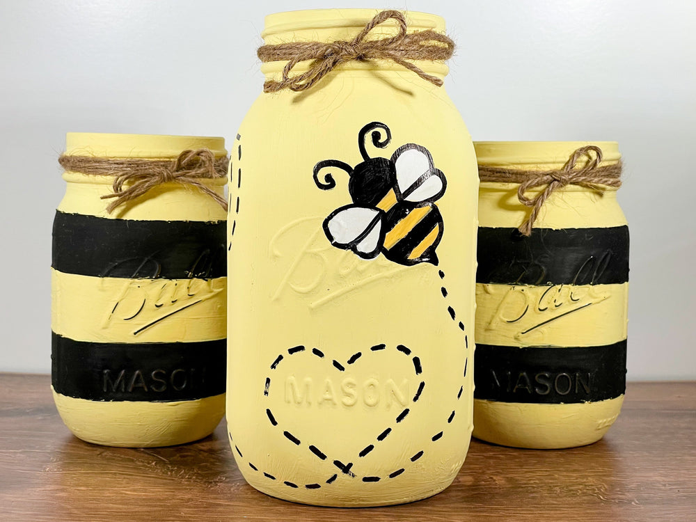 Bee Mason Jars