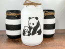 Panda Bear Mason Jars