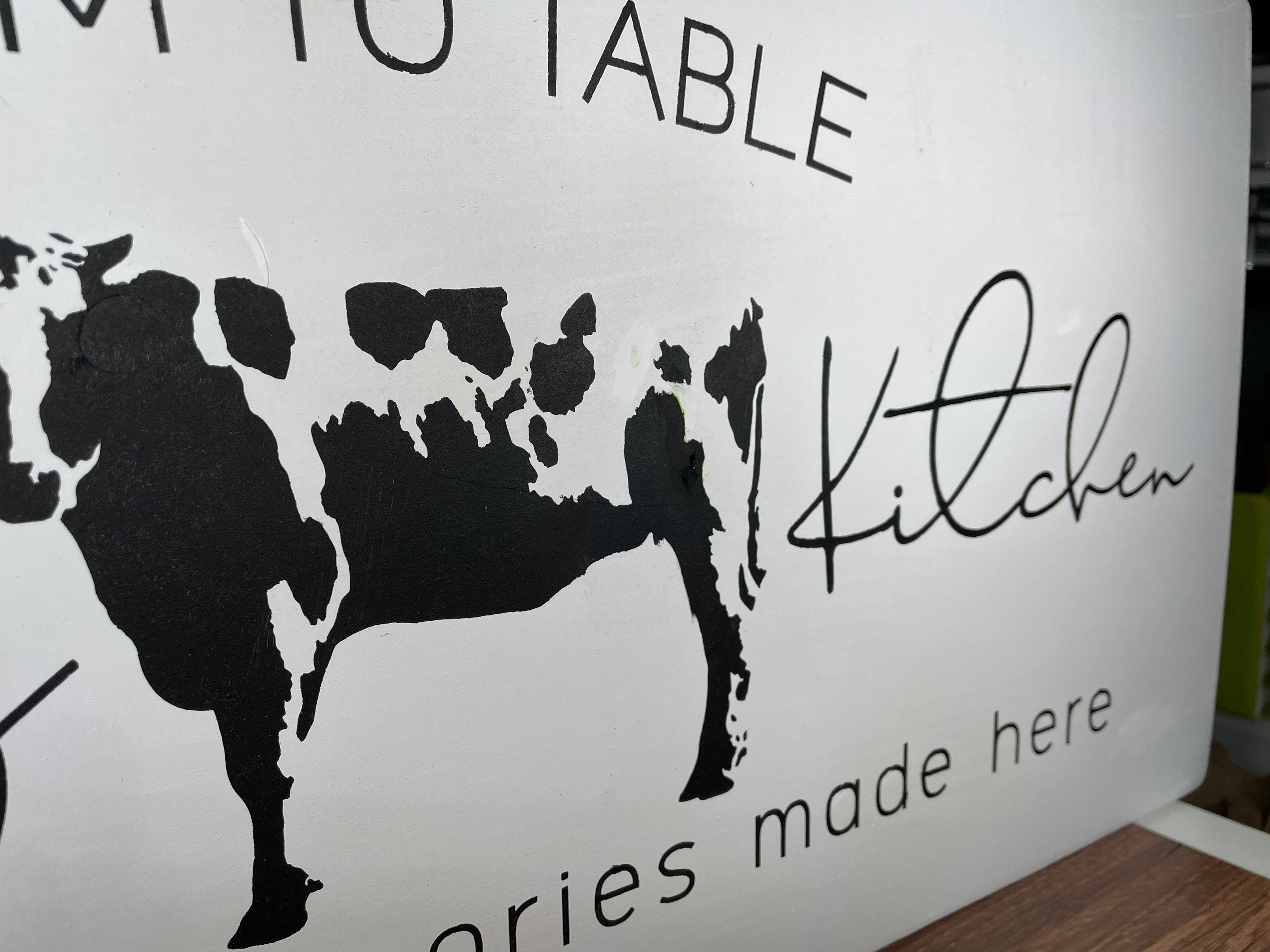 Farm to Table  Kitchen Wall Sign