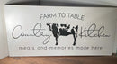 Farm to Table  Kitchen Wall Sign