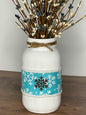 Snowflake Mason Primitive Jar