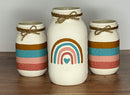 Boho Rainbow Mason Jars