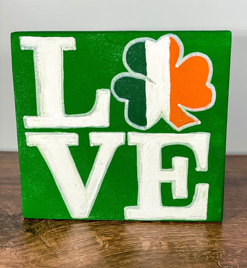 Irish LOVE Shelf Sign