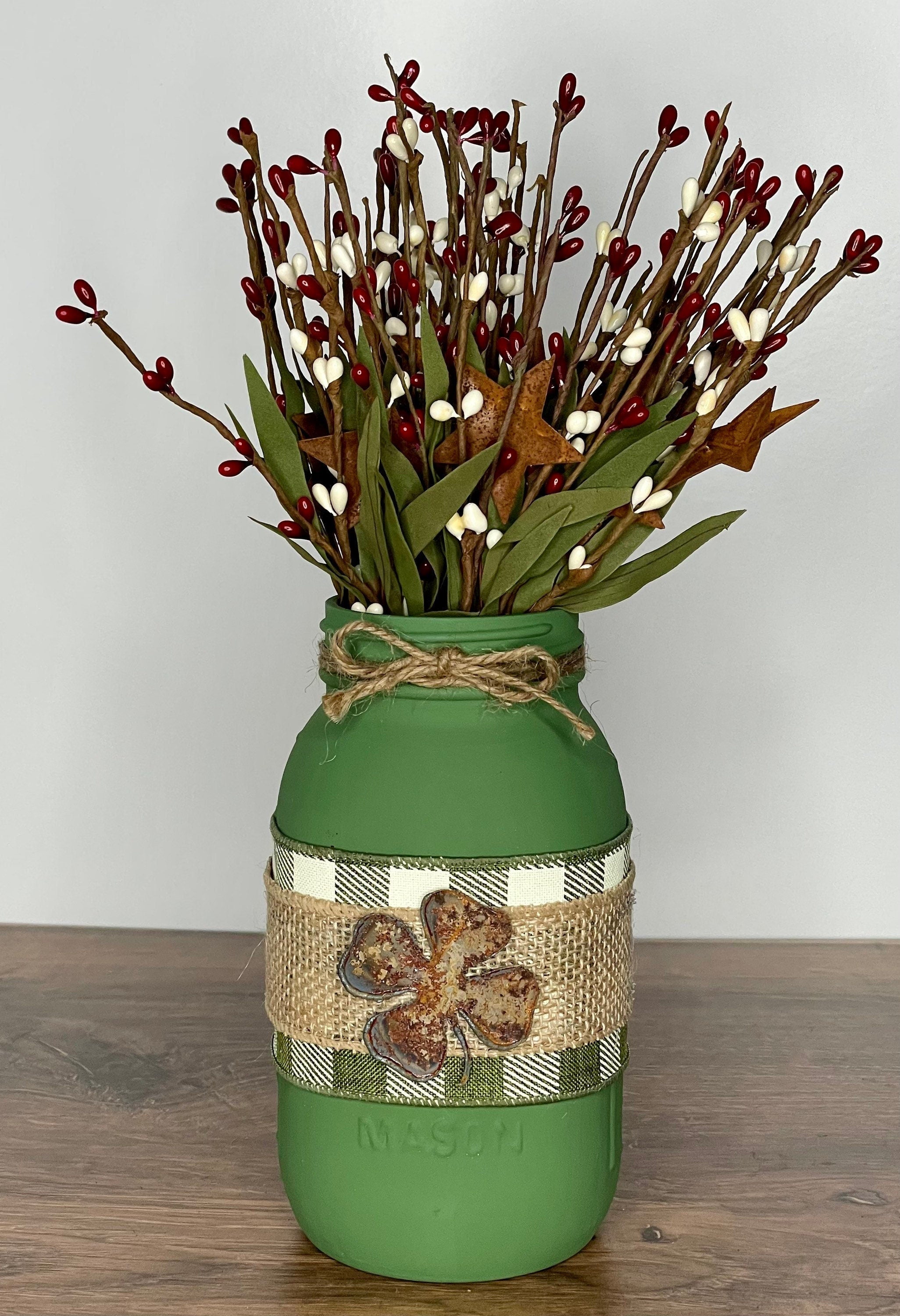 Irish Primitive Mason Jar