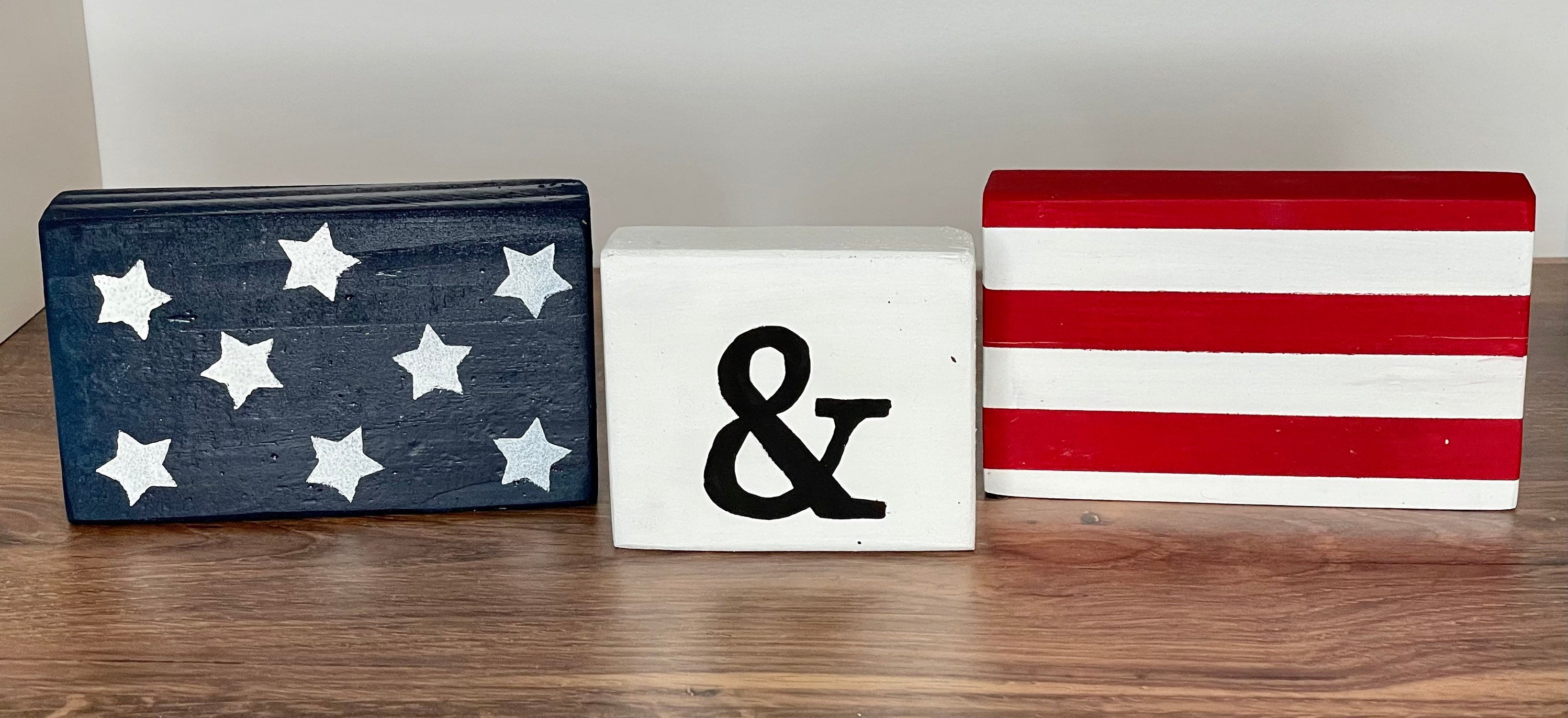 American Stars & Stripes Wood Blocks