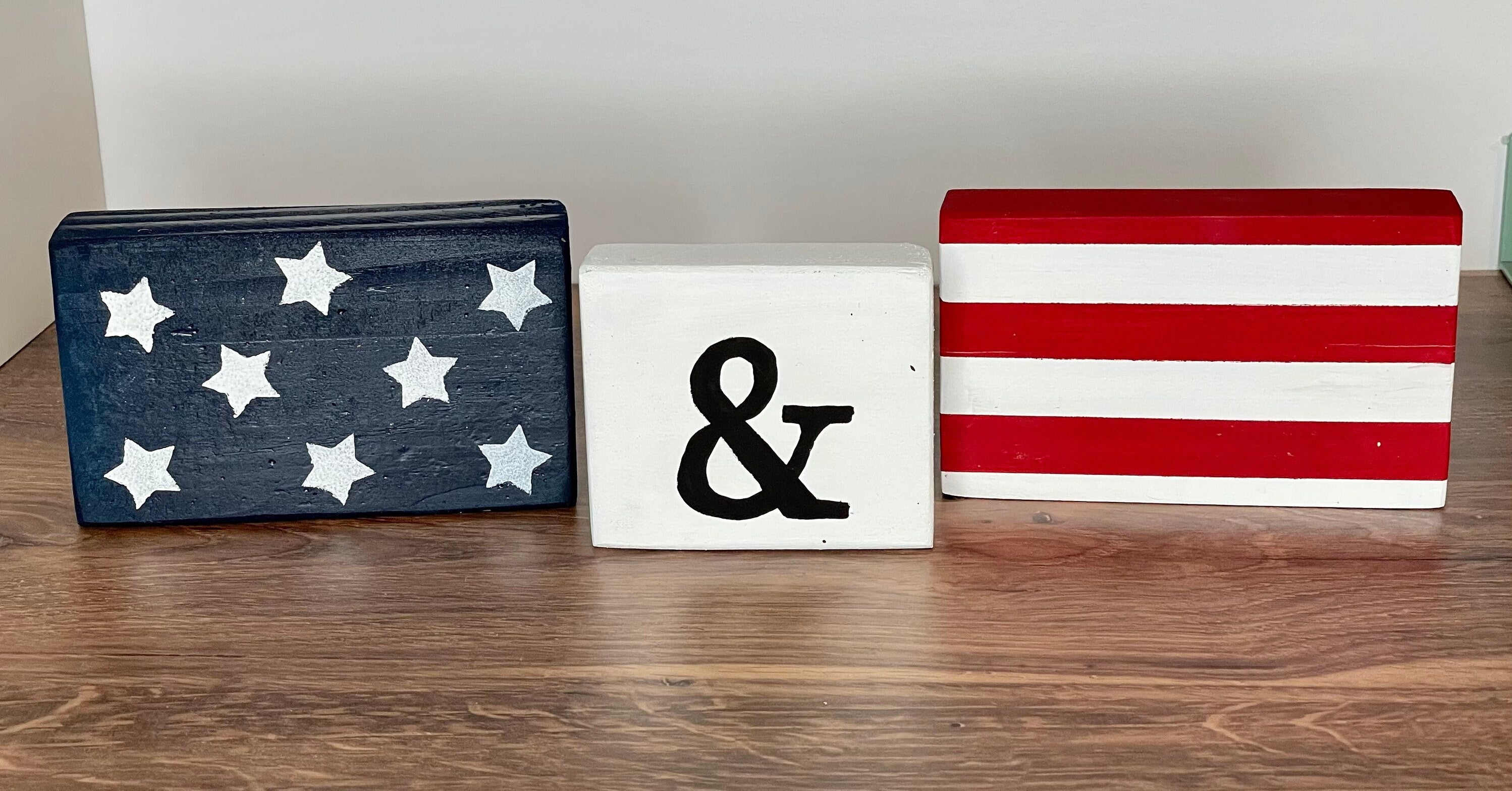 American Stars & Stripes Wood Blocks