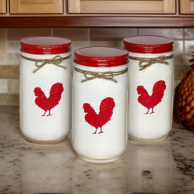 Rooster Kitchen Mason Jars