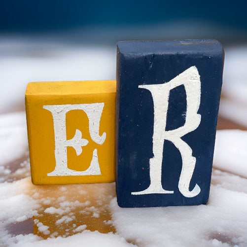 Winter Letter Wood Blocks