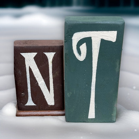 Winter Letter Wood Blocks