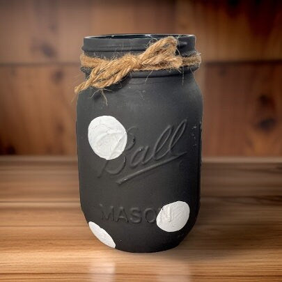 Black & White Mason Jars