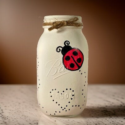 Ladybug Mason Jars