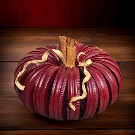 Mason Jar Ring Metal Pumpkins