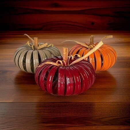 Mason Jar Ring Metal Pumpkins