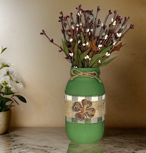 Irish Primitive Mason Jar