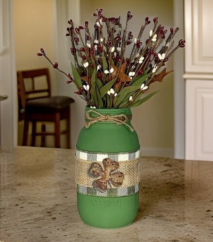 Irish Primitive Mason Jar