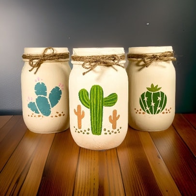Cactus Mason Jars