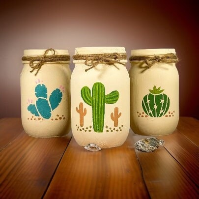 Cactus Mason Jars