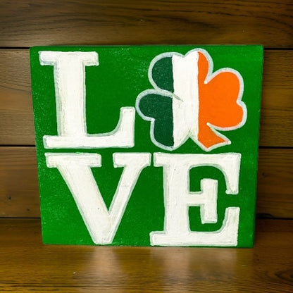 Irish LOVE Shelf Sign