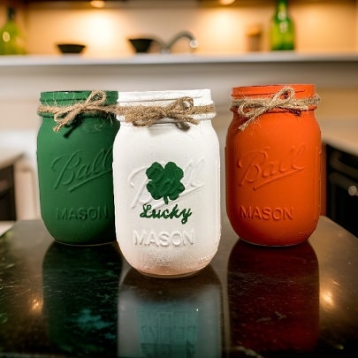 St. Patrick's Day Mason Jars