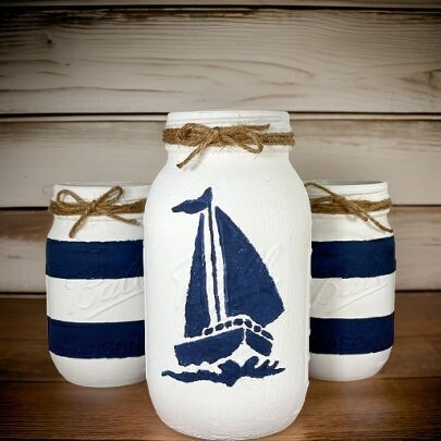 Sailboat Mason Jars