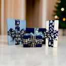 Blue Christmas Gift Wood Blocks