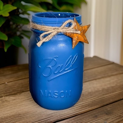 Red, White & Blue Mason Jars
