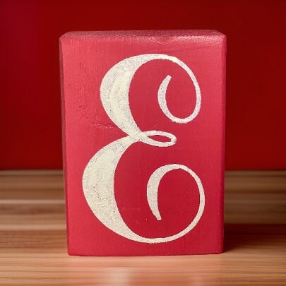 Love Valentine Wood Letter Blocks