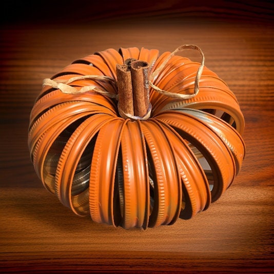 Mason Jar Ring Metal Pumpkins